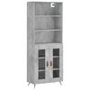 vidaXL Highboard betonggr&aring; 69,5x34x180 cm konstruert tre
