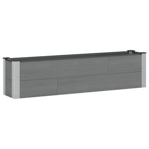 vidaXL H&oslash;ybed Gr&aring; 150 x 30 x 36 cm WPC og Aluminium