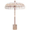vidaXL Balinesisk parasoll med base Krem 185 x 185 x 260 cm