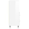 vidaXL Skjenk høyglans hvit 34,5x34x90 cm konstruert tre