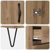 vidaXL H&oslash;yskap med skuff 2 pcs Artisan Eik Konstruert tre