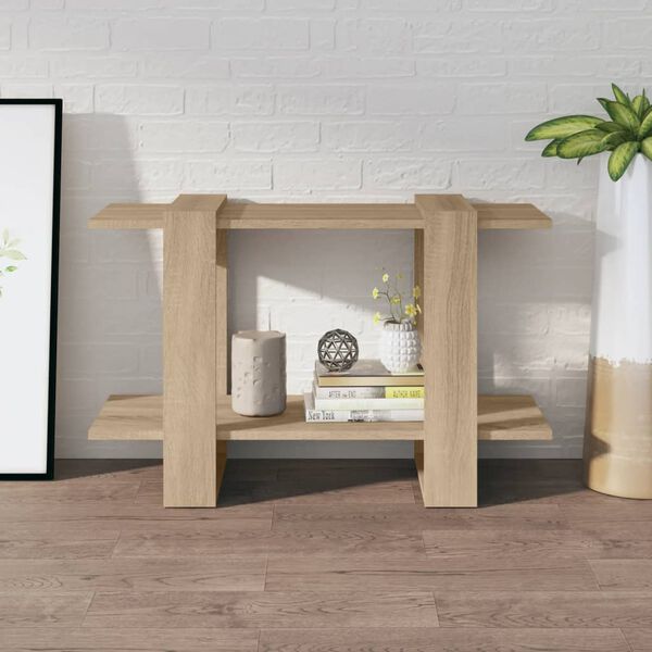 vidaXL Bokhylle/romdeler sonoma eik 80x30x51 cm