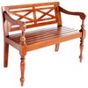 vidaXL Bataviabenk 98 cm heltre mahogni m&oslash;rkebrun