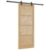 vidaXL Skyved&oslash;r Naturlig og svart 86 x 211 cm Heltre furu