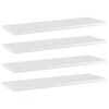 vidaXL Hylleplater 4 stk h&oslash;yglans hvit 60x20x1,5 cm konstruert tre