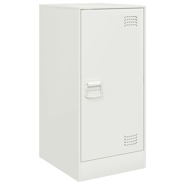 vidaXL Skjenk hvit 34,5x39x73 cm st&aring;l