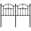 vidaXL Utskiftbar sengegavl i metall svart 120 cm