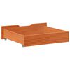 vidaXL Sengeskuffer 2 stk voksbrun 65x55x17 cm heltre furu