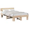 vidaXL Sengestamme med hodegjerde Naturlig 140 x 190 cm Massiv furu
