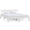 vidaXL Sengeramme hvit heltre furu 120x200 cm