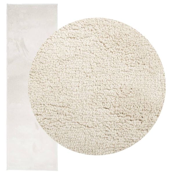 vidaXL Teppe OVIEDO kort luv beige 80x250 cm