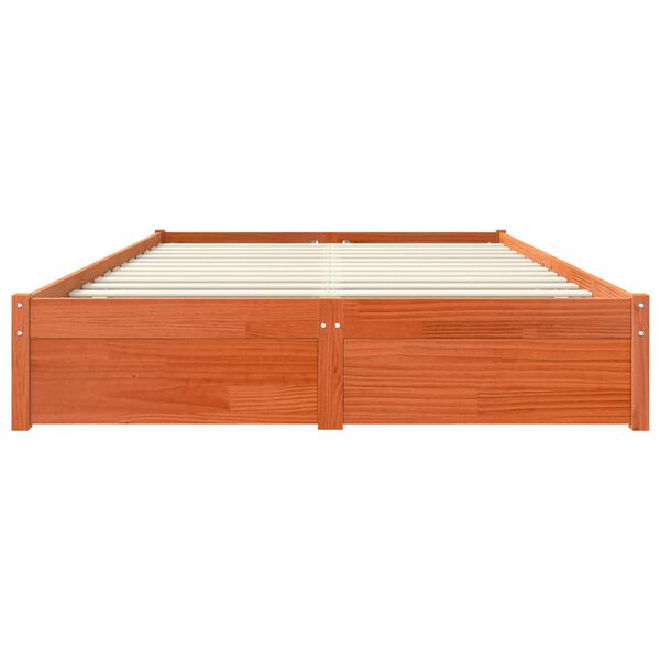 vidaXL Sengestamme Vokset Brun 120 x 200 cm Massiv furu