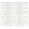 vidaXL Romdeler 5 paneler hvit heltre keisertre