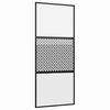 vidaXL Glassd&oslash;r 90 x 2 x 205 cm Aluminium Svart