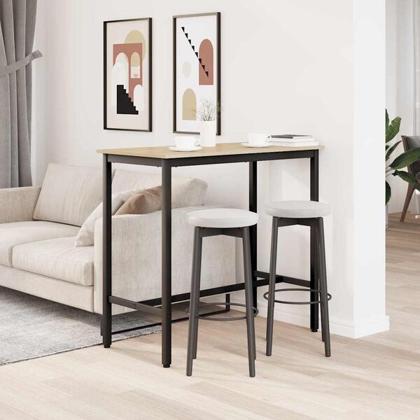 vidaXL bord Sonoma eik 100 x 50 x 90,5 cm Konstruksjonsvirke og st&aring;l