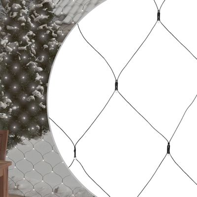 vidaXL Julenettlys kaldt hvitt 3x2 m 204 lysdioder innendørs og utendørs