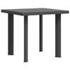 vidaXL Hagebord antrasitt 80x75x72 cm plast