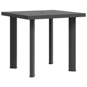 vidaXL Hagebord antrasitt 80x75x72 cm plast