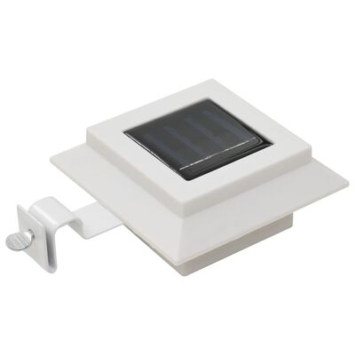 vidaXL Utendørs sollampe 6 stk LED firkantet 12 cm hvit