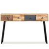 vidaXL Konsollbord gjenvunnet heltre teak 120x30x76 cm