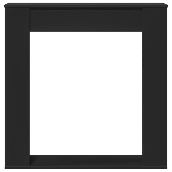 vidaXL Peisramme svart 100x20x100 cm konstruert tre