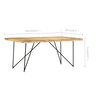 vidaXL Spisebord 180x90x76 cm heltre mango