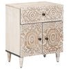 vidaXL Sengekabinett Hvit 50 x 33 x 60 cm Massiv mango tre