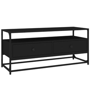 vidaXL TV-benk svart 100x35x45 cm konstruert tre