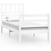 vidaXL Sengeramme hvit 75x190 cm Small Single heltre
