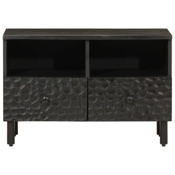 vidaXL TV-benk svart 70x33x46 cm heltre mango