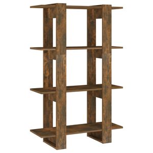 vidaXL Bokhylle/romdeler r&oslash;kt eik 80x30x123,5 cm