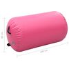 vidaXL Oppbl&aring;sbar gymnastikkrull med pumpe 100x60 cm PVC rosa