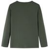 T-skjorte for barn med lange ermer kaki 104