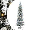 vidaXL Kunstig juletre Hvit 210 cm PVC og Metall og Plast