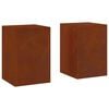 vidaXL Planteholder 2 stk. Rusten 24 x 24 x 35 cm Cortenst&aring;l