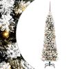 vidaXL Kunstig juletre Hvit 120 cm PVC og Metall og Plast