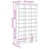 vidaXL CD-skap gr&aring; sonoma 102x23x177,5 cm konstruert tre