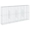 vidaXL Gabionkurv med deksel 400x50x200 cm galvanisert jern