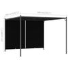 vidaXL Hagepergola med uttrekkbart tak 3x3 m antrasitt
