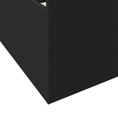 vidaXL Sengeramme med skuffer svart 90x200 cm konstruert tre