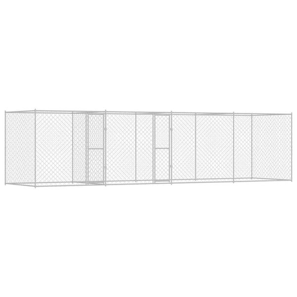 vidaXL Hundebur s&oslash;lv 800 x 200 x 200 cm Galvanisert St&aring;l