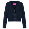 vidaXL Cardigan for barn strikket marinebl&aring; 140