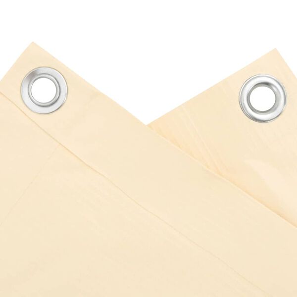 vidaXL Balkongskjerm kremhvit 1000x120 cm PVC