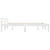 vidaXL Sengeramme hvit heltre furu 160x200 cm