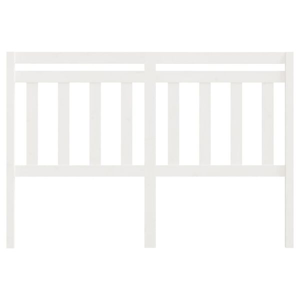 vidaXL Sengegavl hvit 156x4x100 cm heltre furu