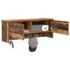 vidaXL Vegghengt kleshenger Gammelt tre 80 x 20 x 30 cm Konstruert tre