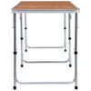 vidaXL Sammenleggbart campingbord aluminium 180x60 cm
