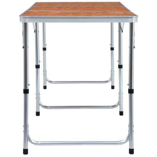vidaXL Sammenleggbart campingbord aluminium 180x60 cm