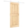vidaXL Skyved&oslash;r Naturlig og Hvit 85 x 210 cm Massiv Furu Tre