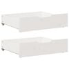 vidaXL Sengeskuffer med hjul 2 stk hvit 75x55x17 cm heltre furu